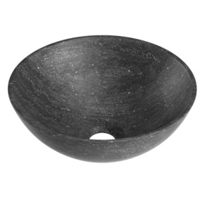 Atlantic waskom Jimmy natuursteen zwart