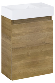 Atlantic Toiletmeubel Imani natuur eik met witte wastafel