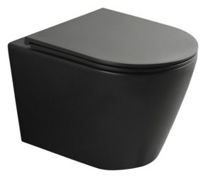 Atlantic hangend toilet Joey mat zwart