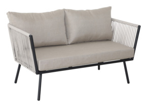 Wakefield loungebank Montana 141 cm zwart metaal