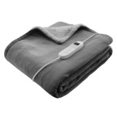 Inventum HB180G Elektrische Bovendeken - 180x130 cm - Fleece - Grijs