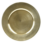 Decoris onderbord goud kunststof ¿ 33 cm