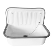 Atlantic uitstortgootsteen Tevin wit met stop