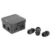 Attema kabeldoos zwart M20 met 3 wartels IP65