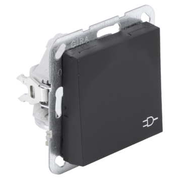 Gira E2 Inbouw Enkel Geaard Stopcontact met Klepje Mat Zwart kopen? | Stopcontacten | GAMMA