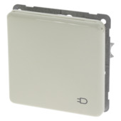 Peha Standard enkel geaard stopcontact met klepje crème