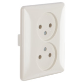 Peha Standard dubbel stopcontact crème