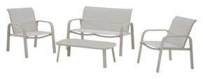 Wakefield loungeset Renesse beige metaal