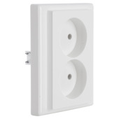 Schneider Merten System-M Dubbel Stopcontact Polarwit