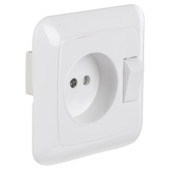 GAMMA K2 Stopcontact met Schakelaar Wit