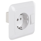 GAMMA K2 Geaard Stopcontact met Schakelaar Wit