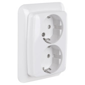 GAMMA K2 Dubbel Geaard Stopcontact Wit