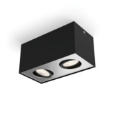 Philips opbouwspot MyLiving Box LED Zwart 2 x 4.5W