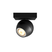 Philips Hue Buckram opbouwspot 1x5W zwart excl. switch en bluetooth