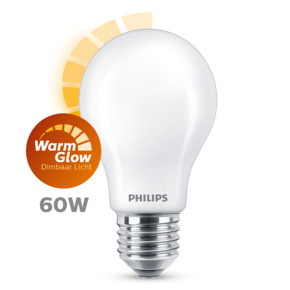 Philips LED peer E27 60W mat warmglow dimbaar