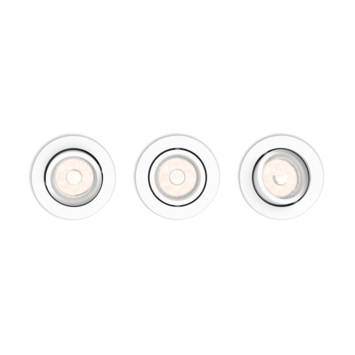 Philips enneper inbouwspot rond 3xGU10 wit 230V