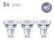 Philips LED spot GU10 35W 3 stuks niet dimbaar