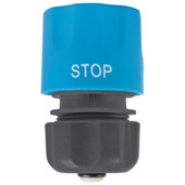 GAMMA sproeiaccessoires slangkoppeling waterstopkunststof 1/2 inch grijs met blauw