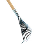 GAMMA gazonhark mini grijs staal/hout 75 cm