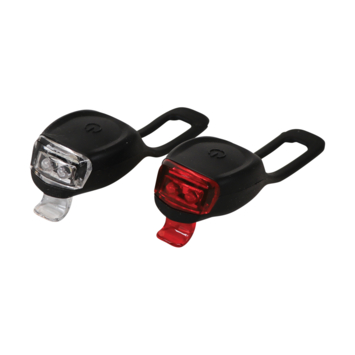 Dresco LED Batterij Verlichtingsset Siliconen Zwart kopen? | Fietsverlichting | GAMMA