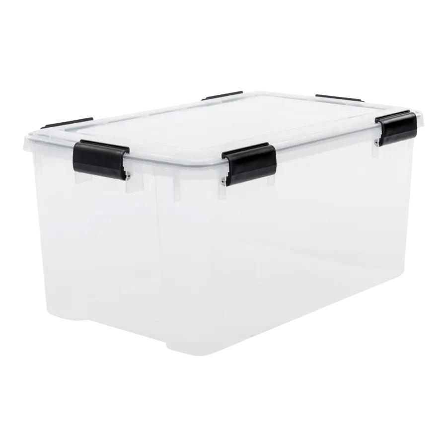 IRIS Airtight Opbergbox - 50L - Kunststof - Transparant/Zwart