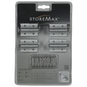 StoreMax clip schuine kap metaal zilver 4 stuks