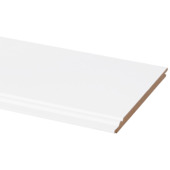 Wand-en plafondpaneel MDF kraal wit gegrond 8x135 mm 260 cm 5 stuks