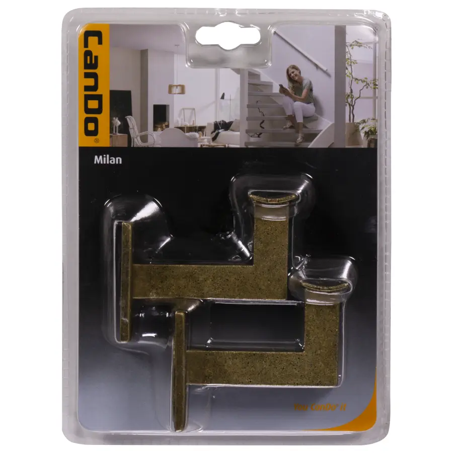 CanDo leuninghouder Milan Oud Brons (2 stuks)