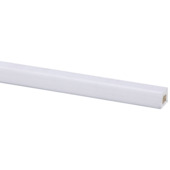 Glaslat hardhout wit gegrond 17x15 mm 270 cm