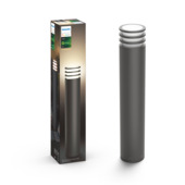 Philips Hue sokkellamp Lucca antraciet - warmwit licht 9W - hoog
