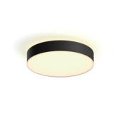 Philips Hue plafondlamp Enrave zwart - warm tot koelwit licht 19W - Ø 38 cm - met 1 dimmer switch
