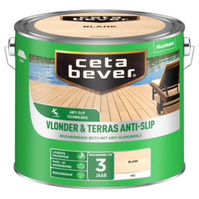 CetaBever Vlonder & Terras beits anti-slip blank 2,5 liter