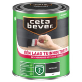 CetaBever Één Laag Tuinhoutbeits antraciet 750 ml