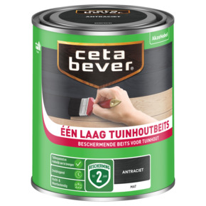 CetaBever Één Laag Tuinhoutbeits antraciet 750 ml