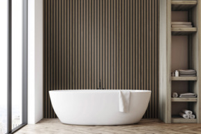 Grosfillex lattenwand kunststof Element 3D Linio walnoot 2.925m2