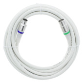 Q-Link coax kabel stekker recht 5 meter wit kabelkeur
