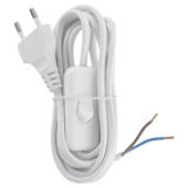 HANDSON eurosnoer met schakelaar wit 2 meter