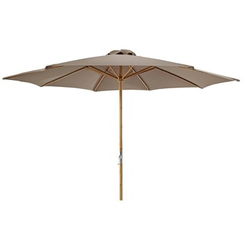 Vergelijkbaar Natuur incident GAMMA | Parasol Jamaica Taupe Hout Ø297 cm kopen? 