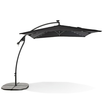 Pretentieloos federatie Treinstation GAMMA | Zweefparasol Florida Antraciet incl. LED 250x250 cm kopen? |  parasols