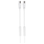 Q-Link coax kabel 3CV2 HF stekker recht 2 meter wit