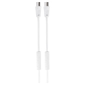Q-Link coax kabel 3CV2 HF stekker recht 5 meter wit