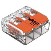 Wago Lasklem 3-voudig 0,14-4mm2 Hersluitbaar 50 stuks