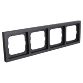 Busch-Jaeger Future Linear afdekraam 4-voudig zwart