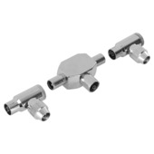 Q-Link coax splitter tv 2 male/female haaks