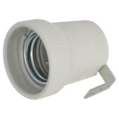 Handson lamphouder E27 haaks porcelein wit