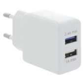 Q-Link stekkers 230V 2 USB wit