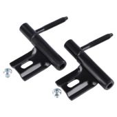 Handson Inboorpaumelle zwart voor Polynorm kozijnen 2 stuks