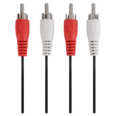 Q-Link tulp kabel 2RCA/2RCA male-male 3 meter rood/wit