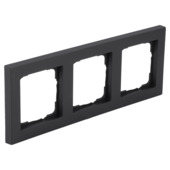 Gira E2 Afdekraam 3-Voudig Mat Zwart