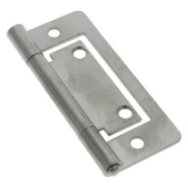 HANDSON Louvredeurscharnier 75x35 mm vernikkeld - 2 stuks